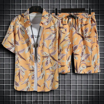 Men’s Quick-Dry Hawaiian 2-Piece Beach Set