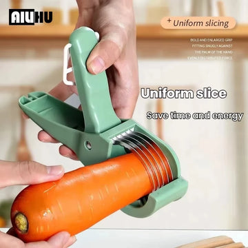 HooFun Stainless Steel Vegetable & Fruit Slicer