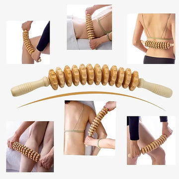 Wooden Body Fascia Roller Massager