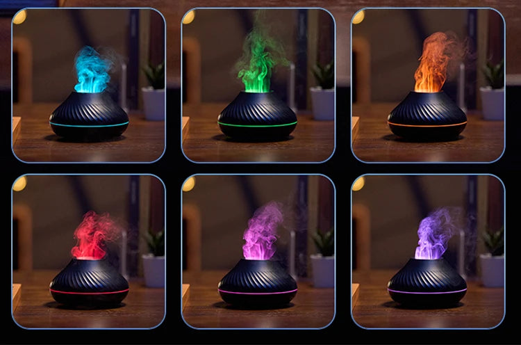 Colorful Flame USB Aroma Humidifier 130ml