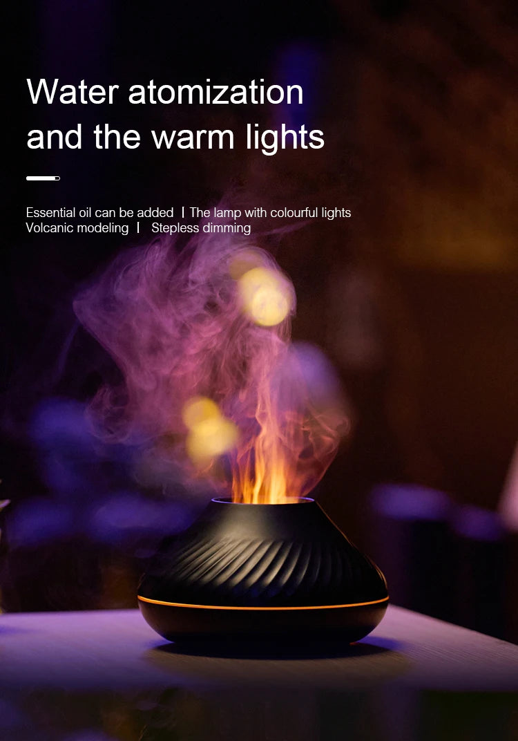 Colorful Flame USB Aroma Humidifier 130ml