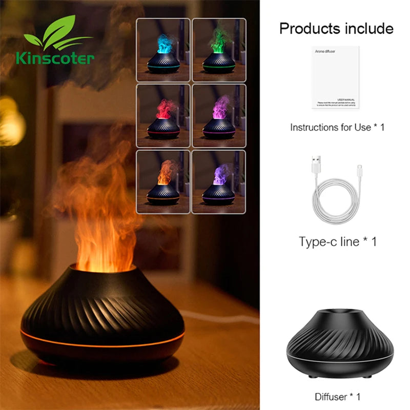 Colorful Flame USB Aroma Humidifier 130ml