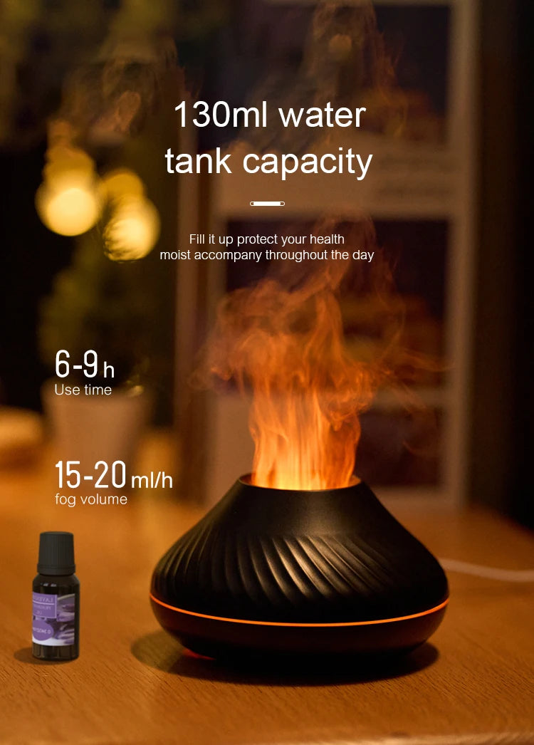 Colorful Flame USB Aroma Humidifier 130ml
