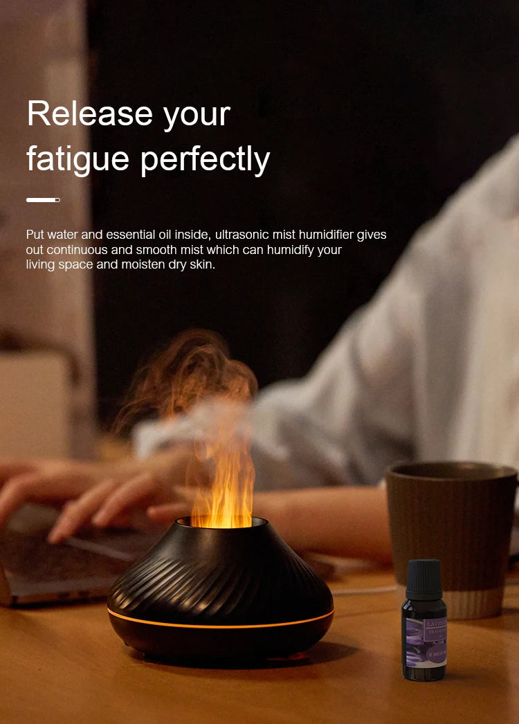Colorful Flame USB Aroma Humidifier 130ml