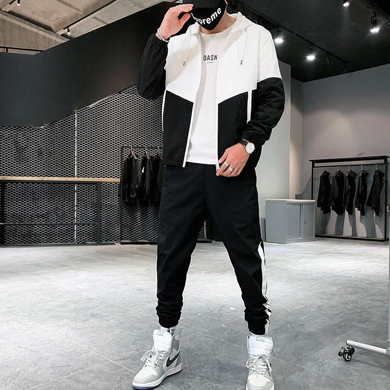 Men’s 2025 Hooded Tracksuit Jogger Set