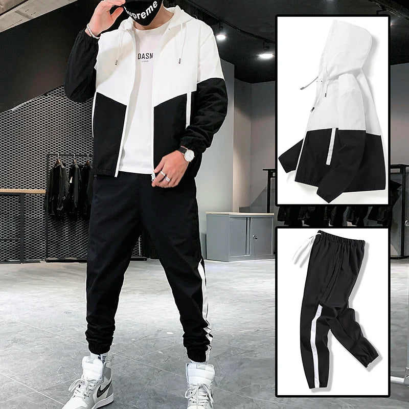 Men’s 2025 Hooded Tracksuit Jogger Set