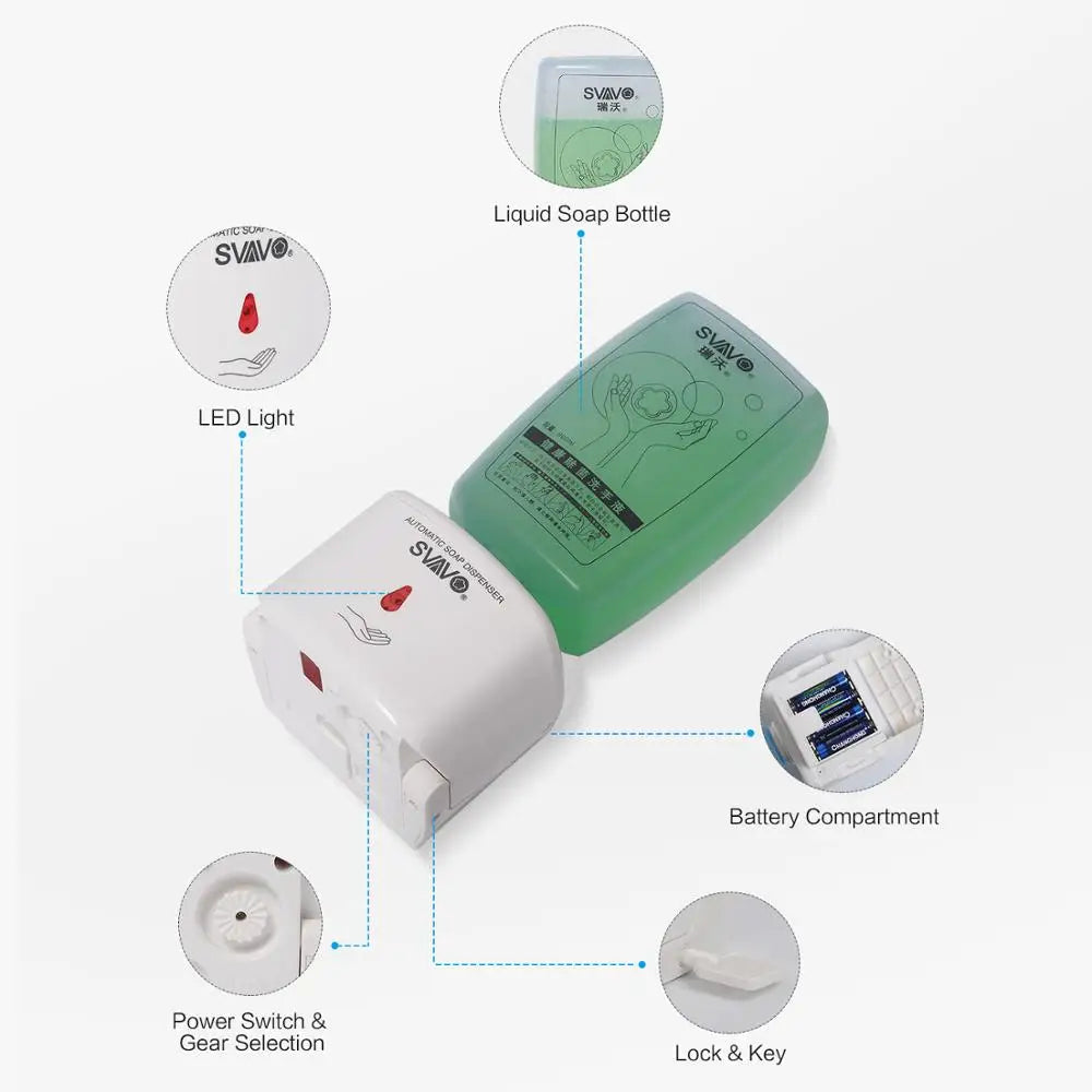 SVAVO 750ml Wall-Mounted Automatic Soap Dispenser