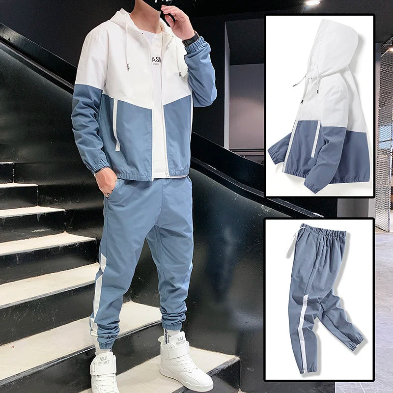 Men’s 2025 Hooded Tracksuit Jogger Set