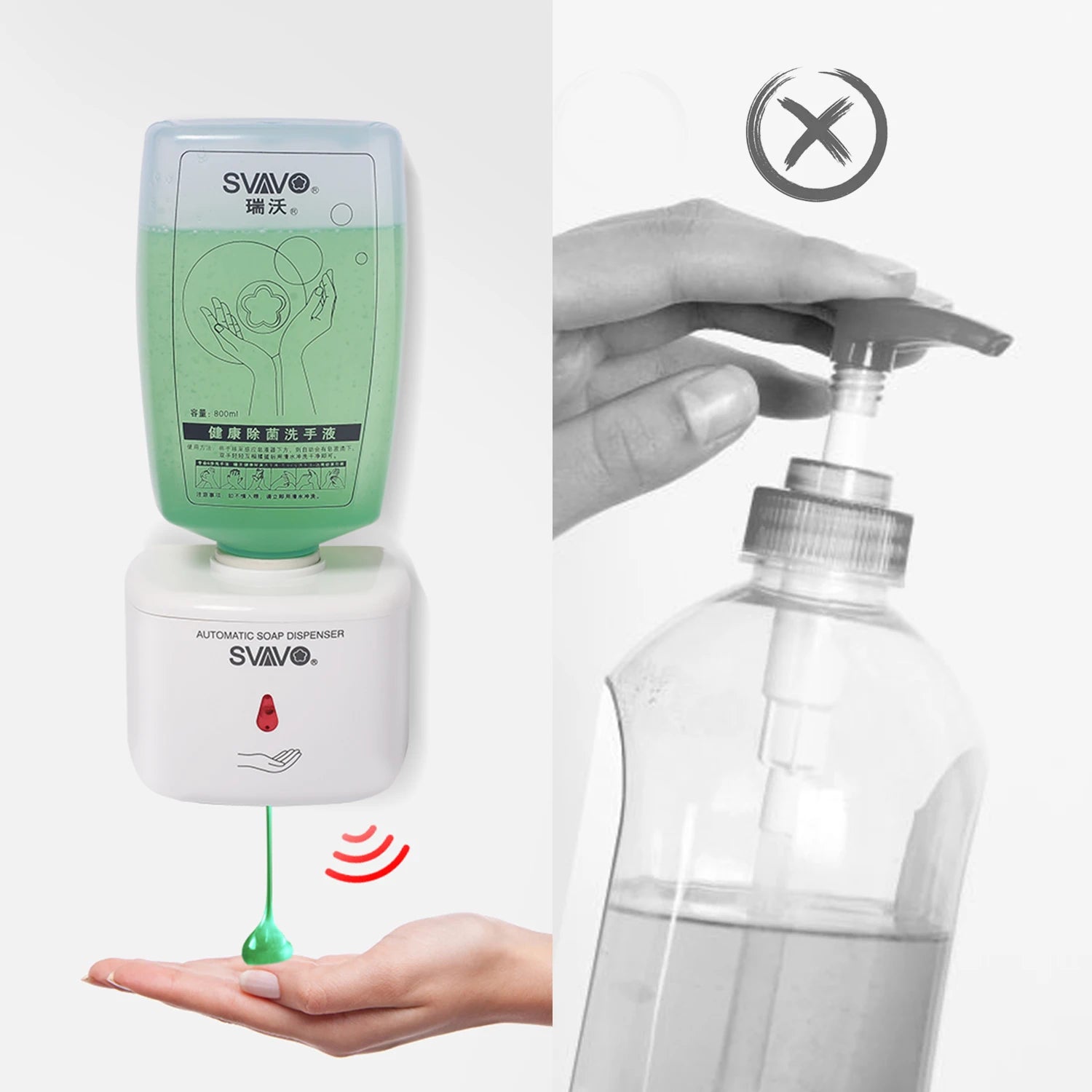 SVAVO 750ml Wall-Mounted Automatic Soap Dispenser