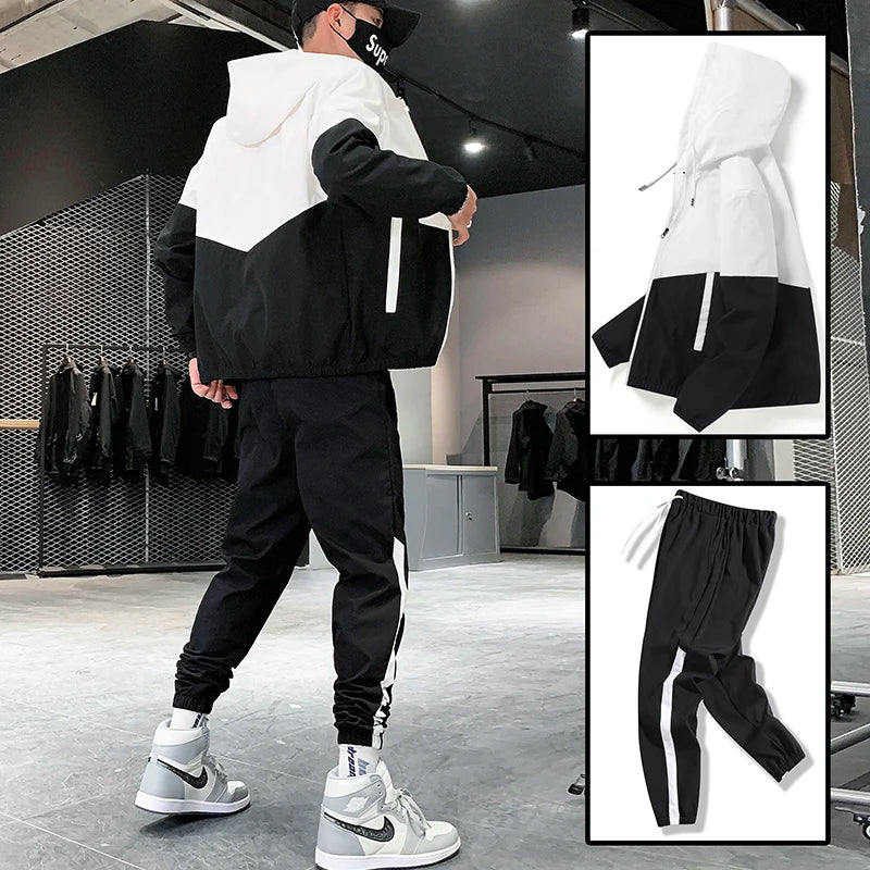 Men’s 2025 Hooded Tracksuit Jogger Set