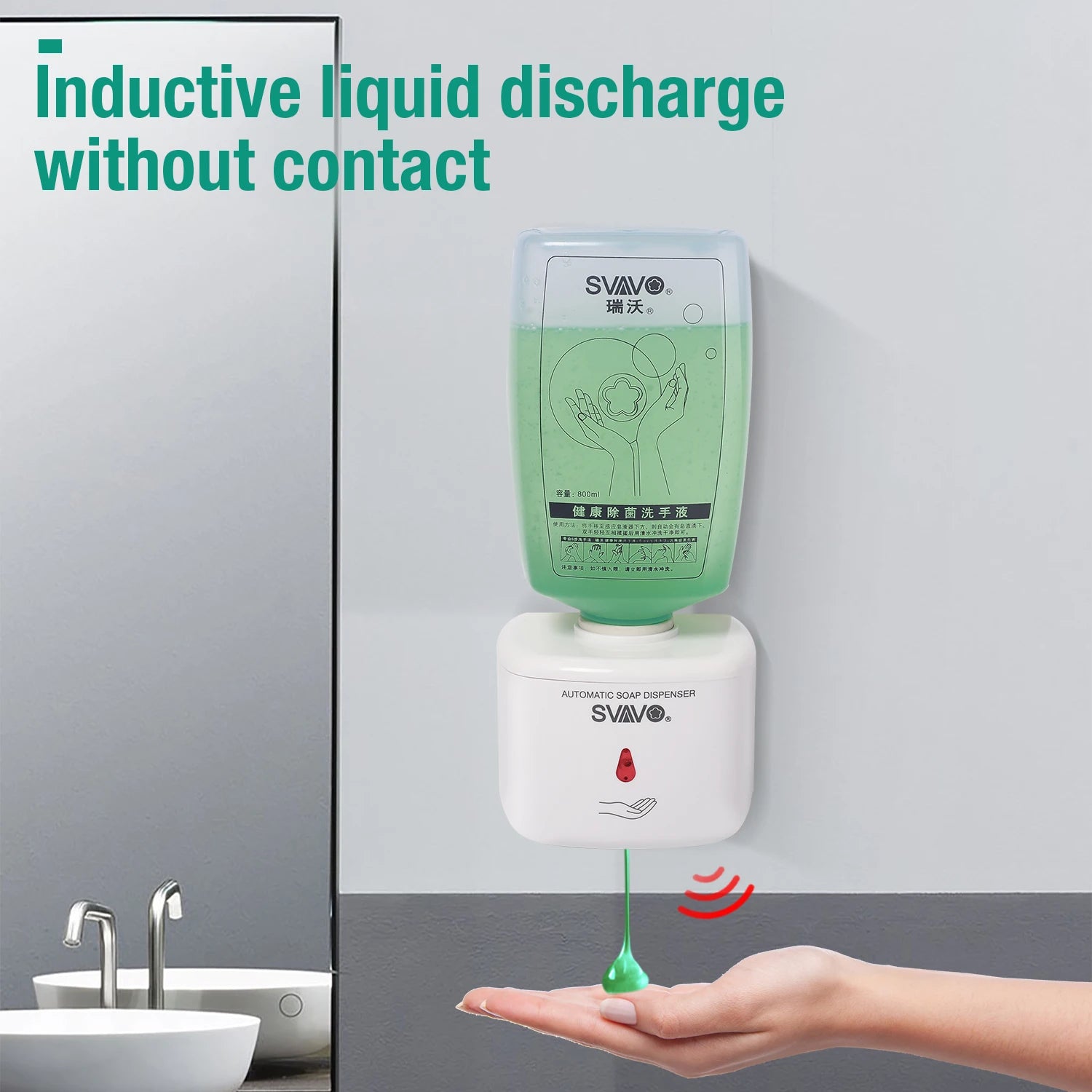 SVAVO 750ml Wall-Mounted Automatic Soap Dispenser