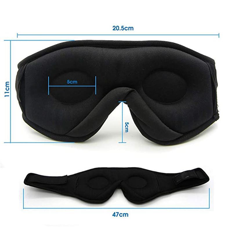 3d Wireless 5.0 Bluetooth Music Eye Mask Call Dual Stereo Sound Light Shield Sleep Eye Mask Digital Computer Smart