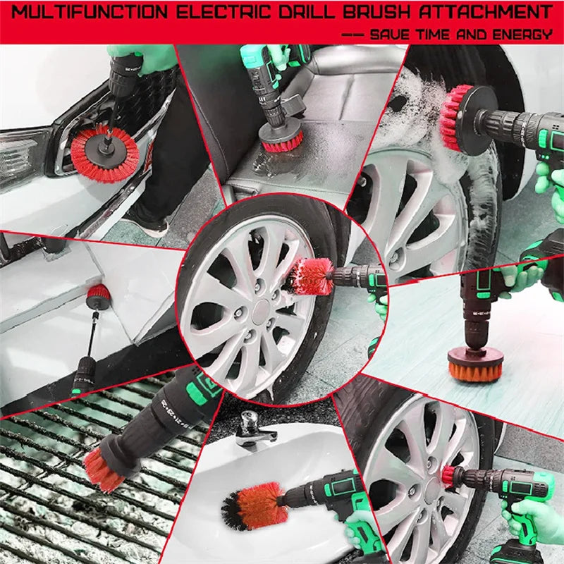 5pcs Electric Drill Brush Cleaning Kit