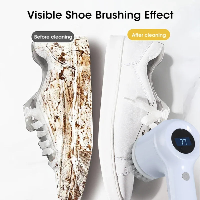 2025 Cordless Electric Spin Scrubber – 5 Brushes