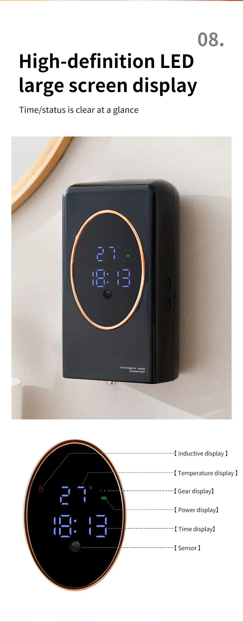 Intelligent Wall-Mounted Infrared Soap Dispenser