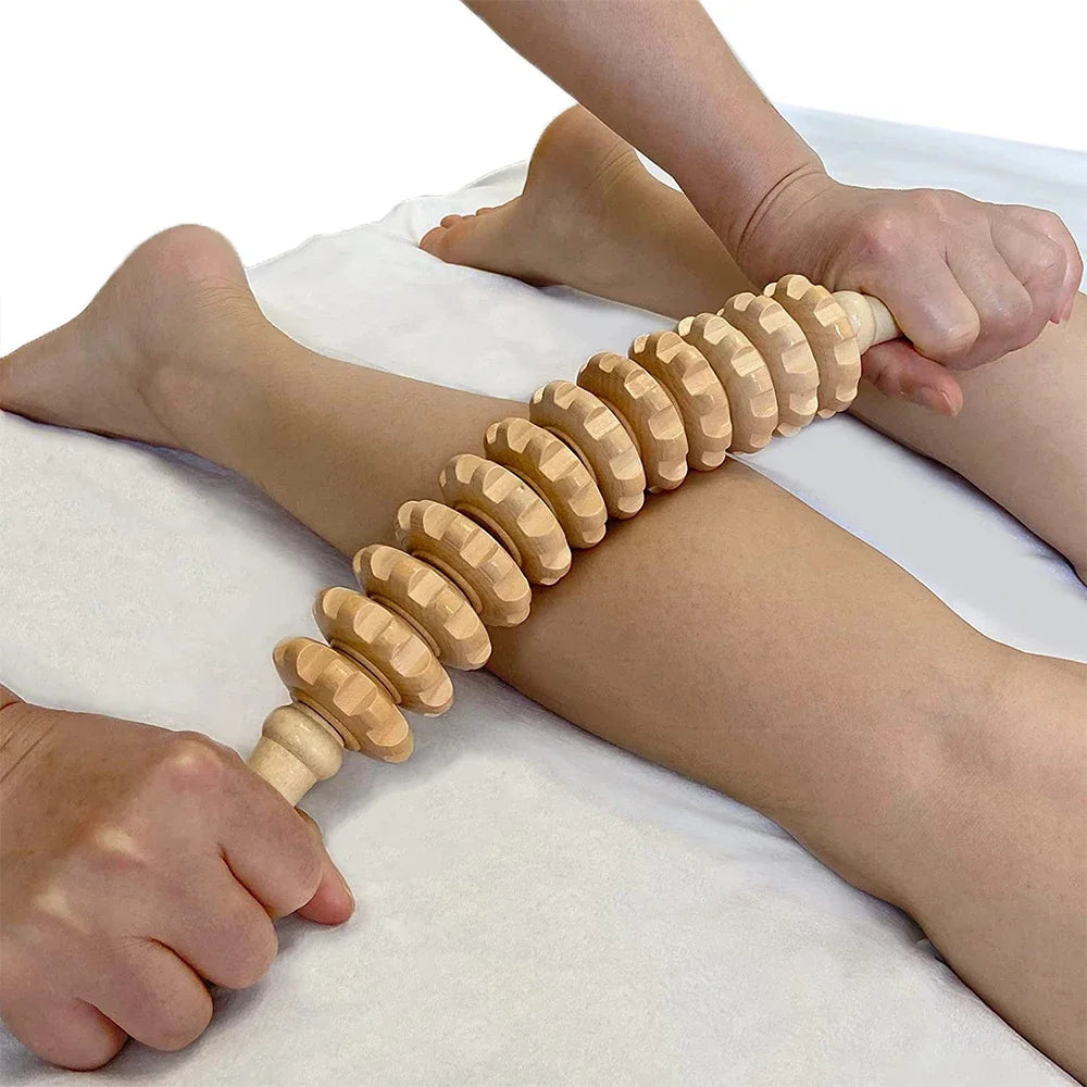 Wooden Body Fascia Roller Massager