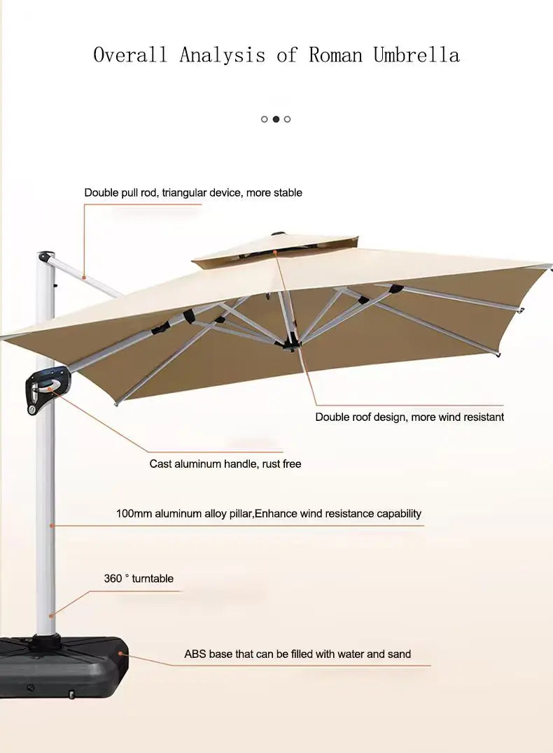 2025 Outdoor Aluminum Patio Umbrella