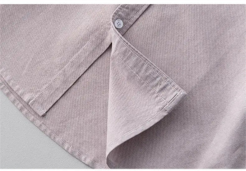 Men’s 100% Cotton Oxford Long-Sleeve Shirt
