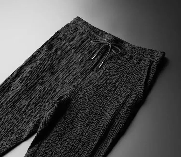 Men’s Summer Ice Silk Linen 2-Piece Set