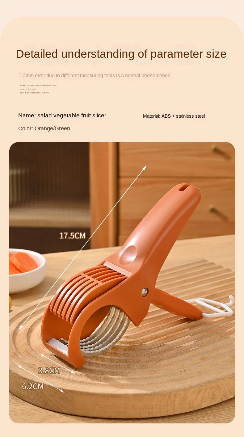 HooFun Stainless Steel Vegetable & Fruit Slicer