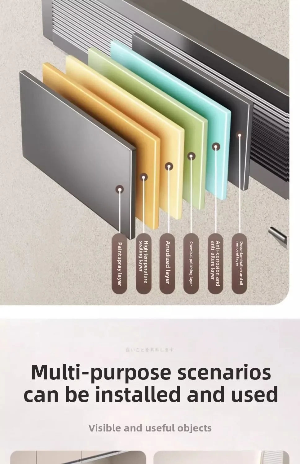 Invisible Folding Bathroom Towel Rack