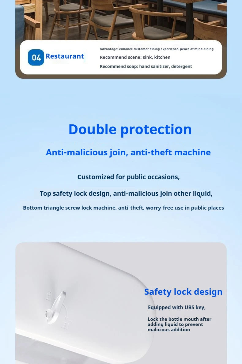Dual-Head Wall-Mounted Automatic Soap Dispenser