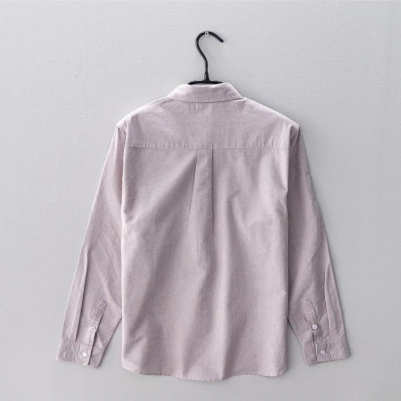 Men’s 100% Cotton Oxford Long-Sleeve Shirt