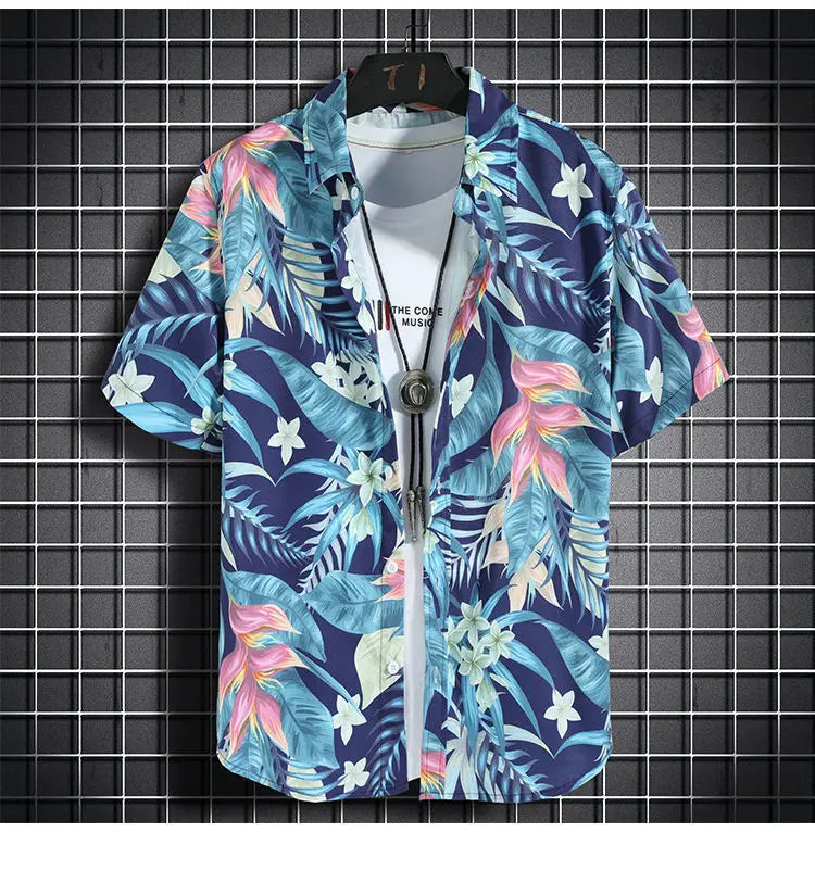 Men’s Quick-Dry Hawaiian 2-Piece Beach Set
