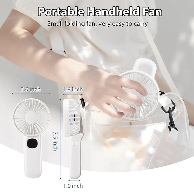 Mini Portable Handheld Fan – 5 Speeds