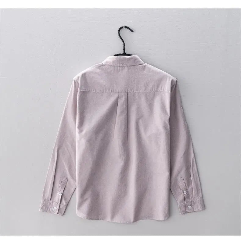 Men’s 100% Cotton Oxford Long-Sleeve Shirt