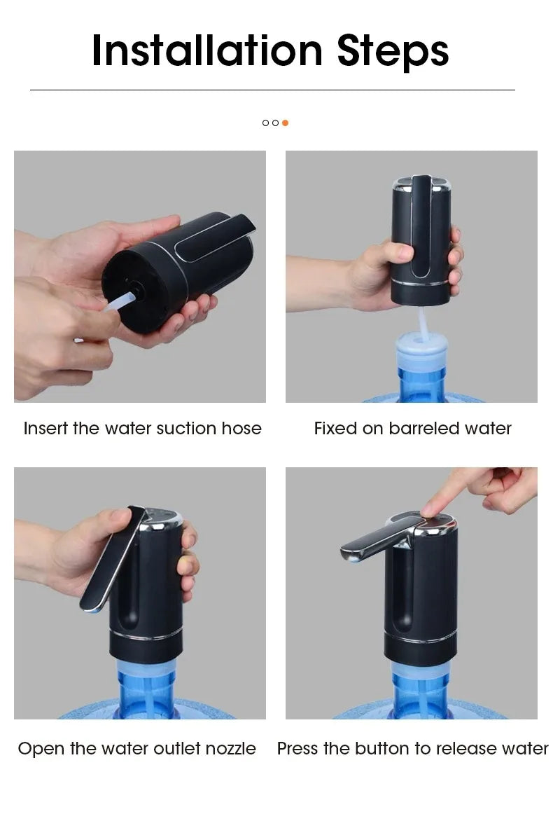 Foldable USB Rechargeable Water Dispenser Pump