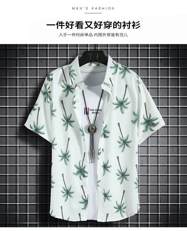 Men’s Quick-Dry Hawaiian 2-Piece Beach Set