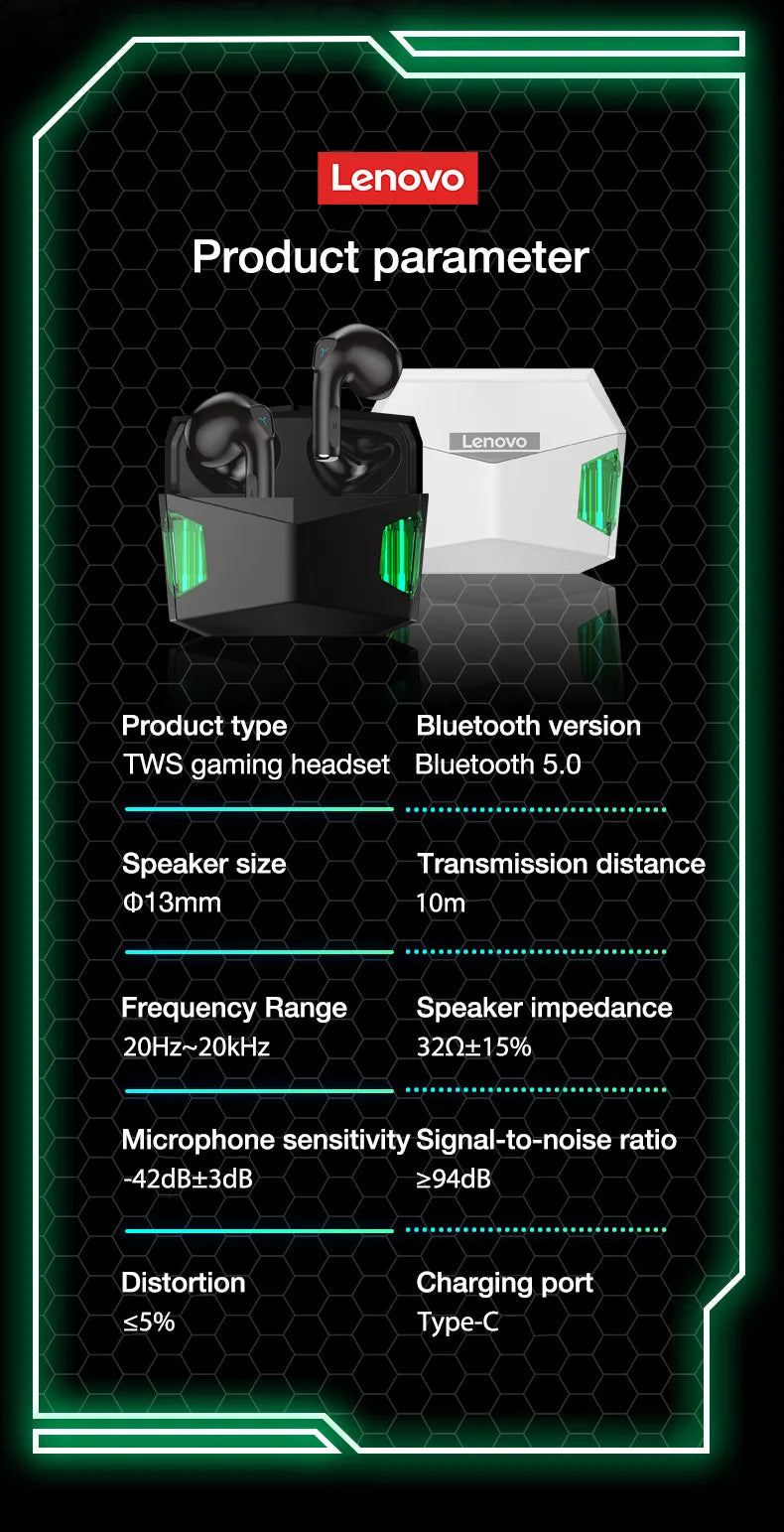 Lenovo LP6 TWS Bluetooth V5.1 Earphones