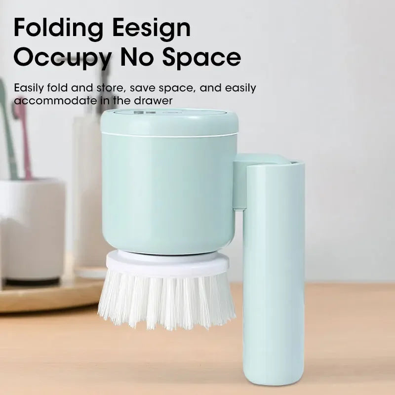 2025 Cordless Electric Spin Scrubber – 5 Brushes