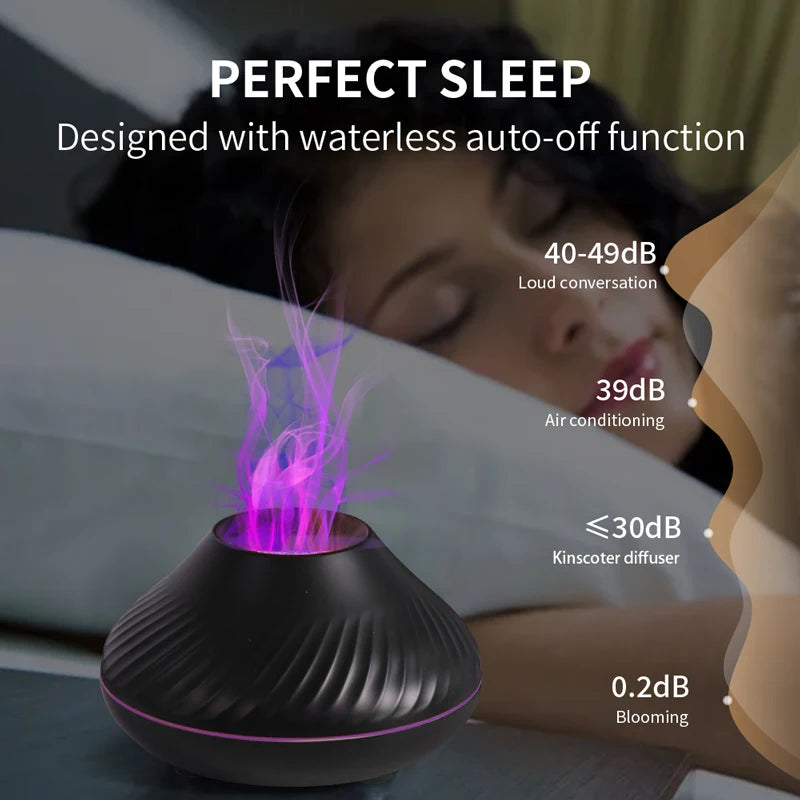 Colorful Flame USB Aroma Humidifier 130ml