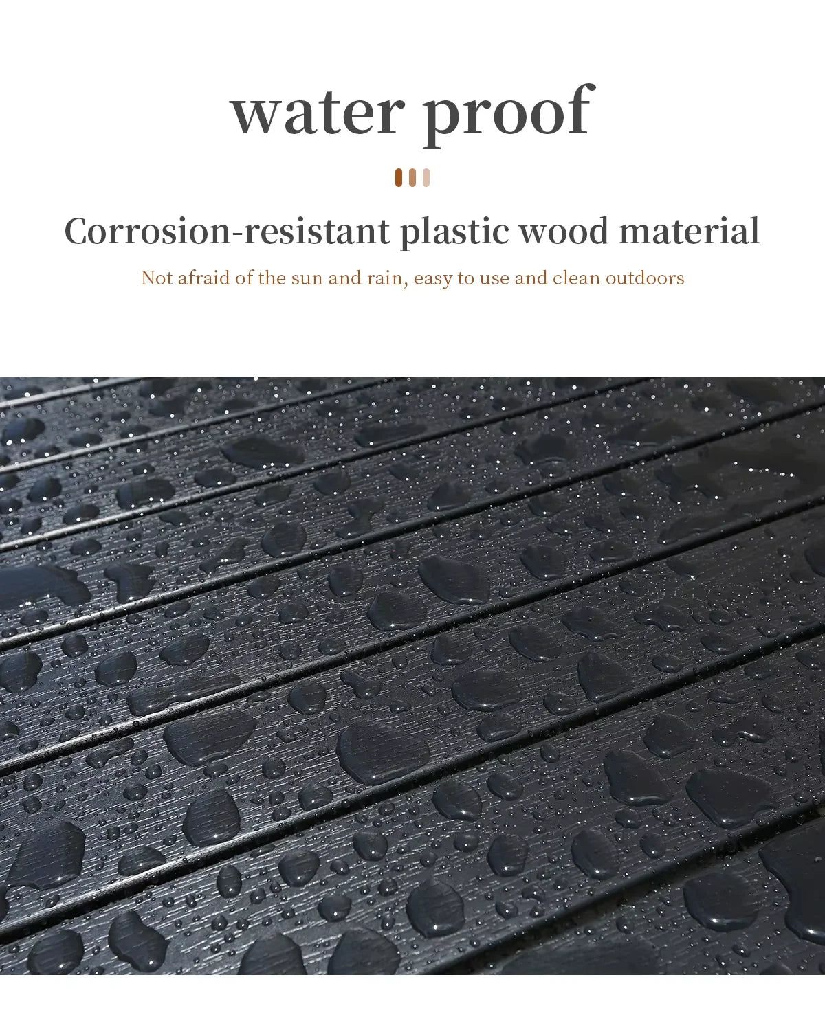 120cm Outdoor Wood-Plastic Dining Table