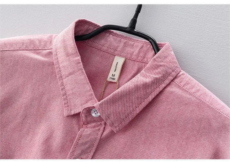 Men’s 100% Cotton Oxford Long-Sleeve Shirt