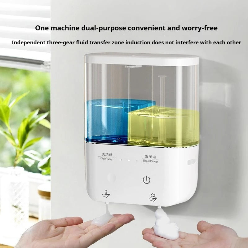 Dual-Head Wall-Mounted Automatic Soap Dispenser