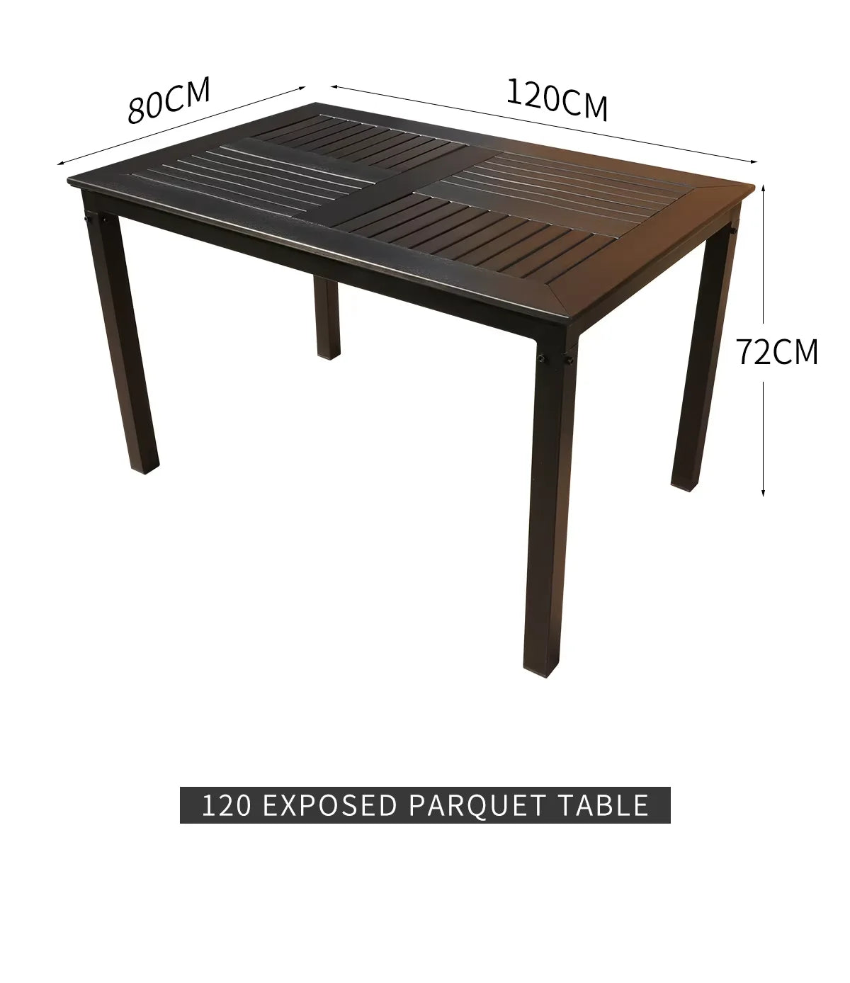 120cm Outdoor Wood-Plastic Dining Table