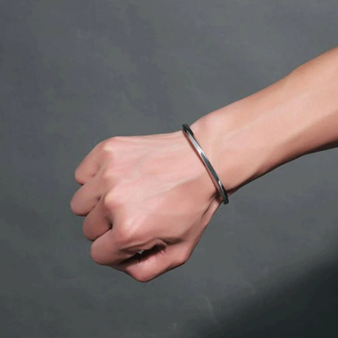 Vintage Stainless Steel Twisted Bangle