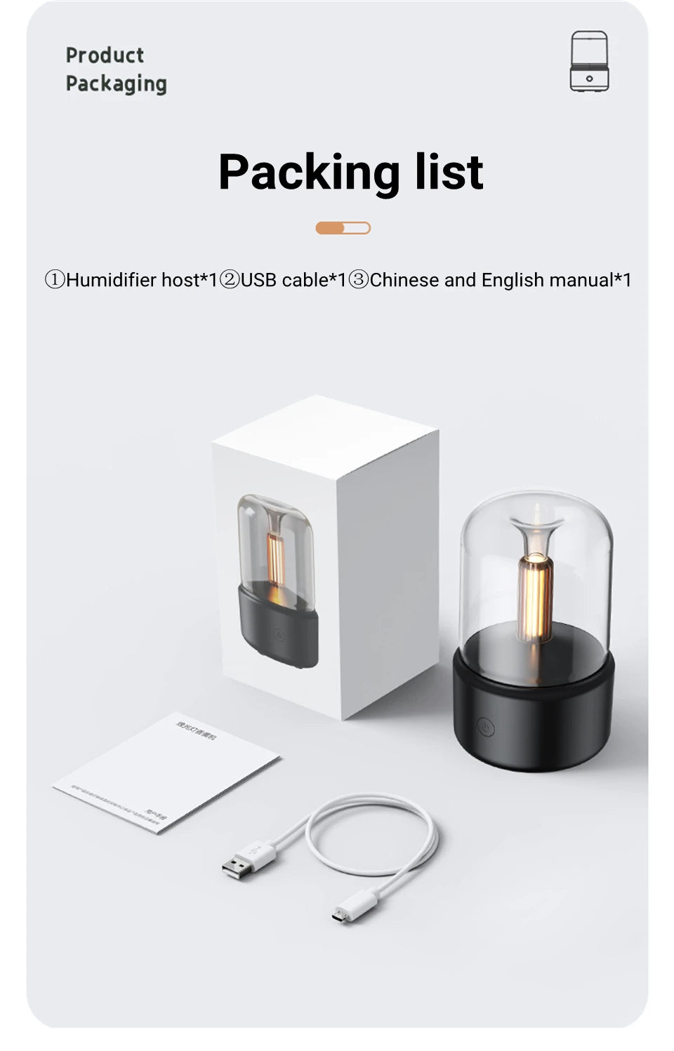 Candlelight Flame Aromatherapy Diffuser & Humidifier