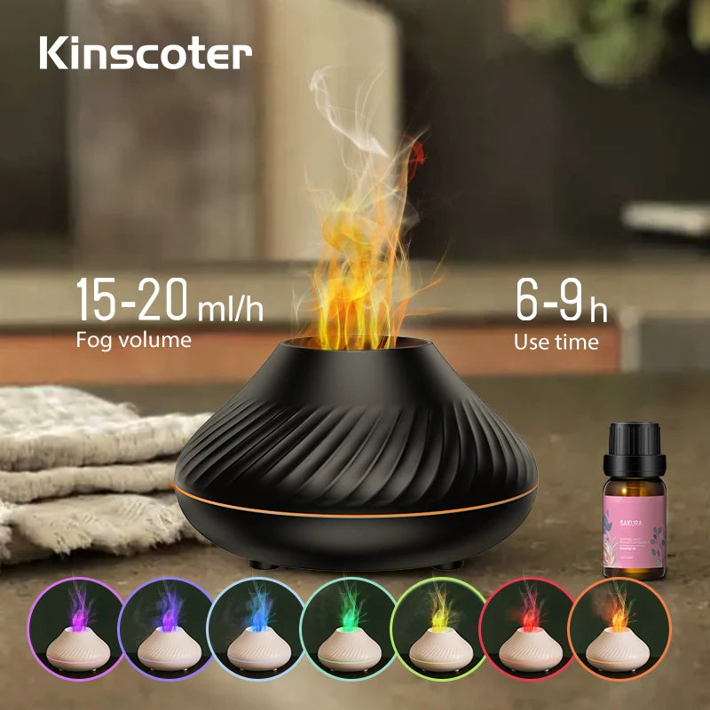 Colorful Flame USB Aroma Humidifier 130ml