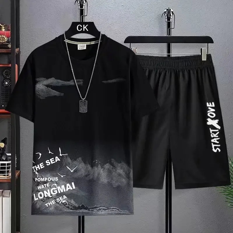 Men’s Summer Shorts 2-Piece Tracksuit Set