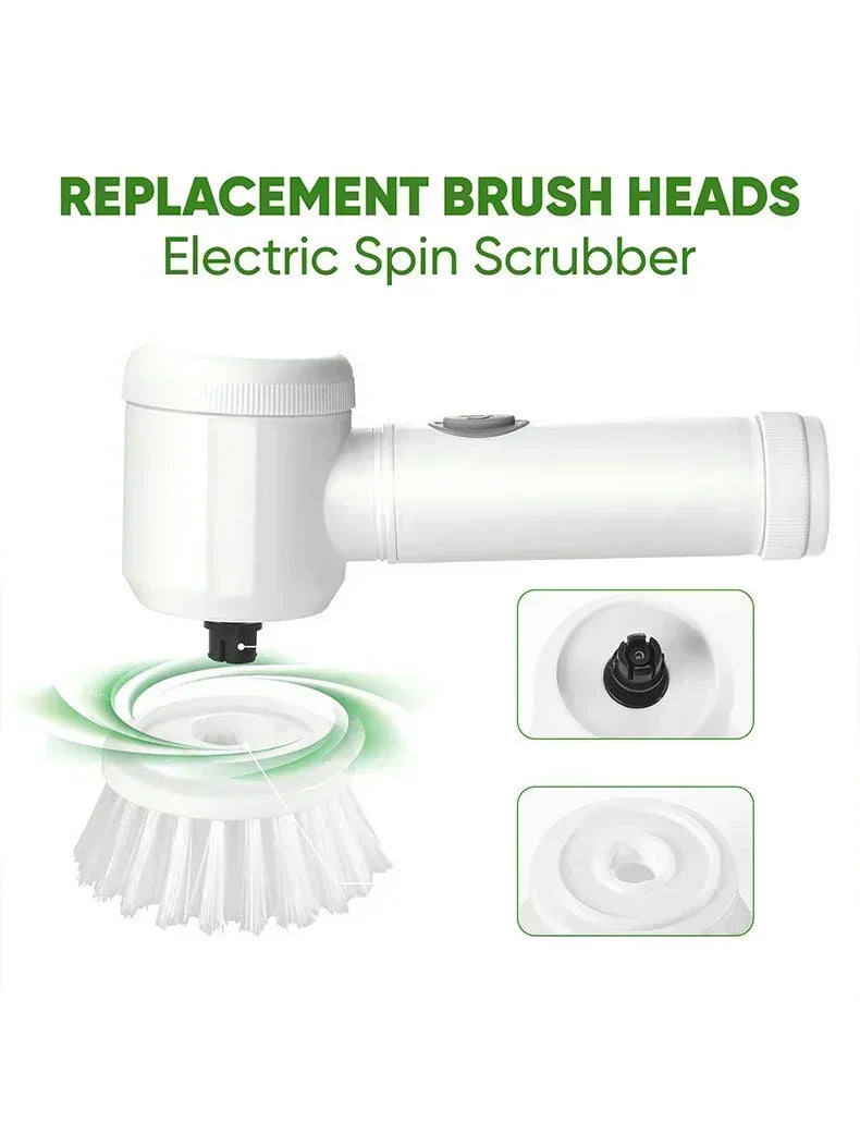2025 Cordless Electric Spin Scrubber – 5 Brushes