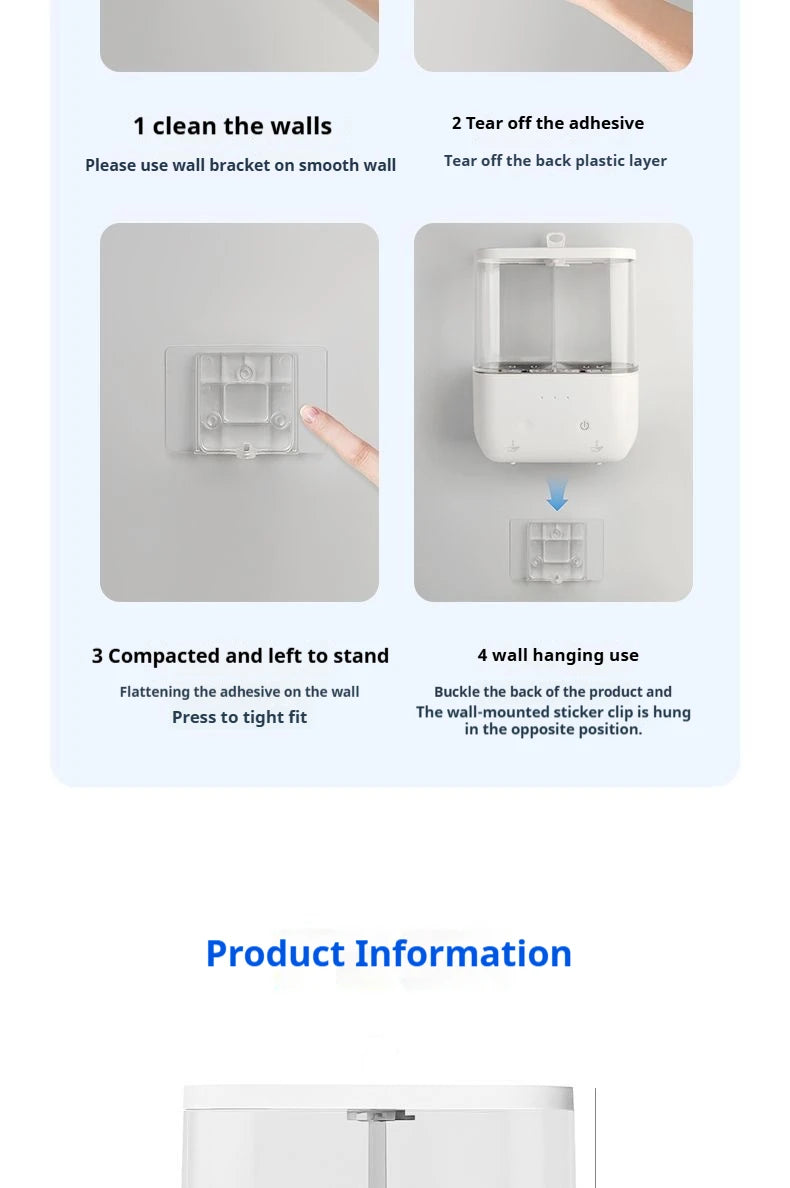 Dual-Head Wall-Mounted Automatic Soap Dispenser