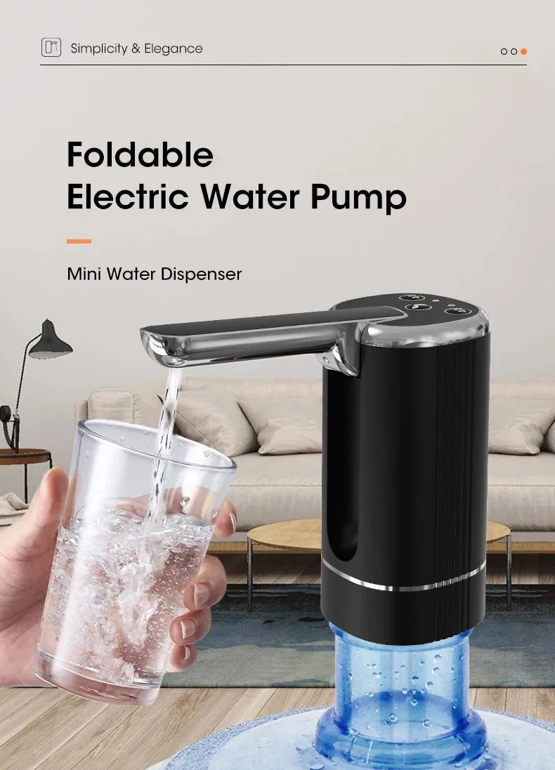 Foldable USB Rechargeable Water Dispenser Pump