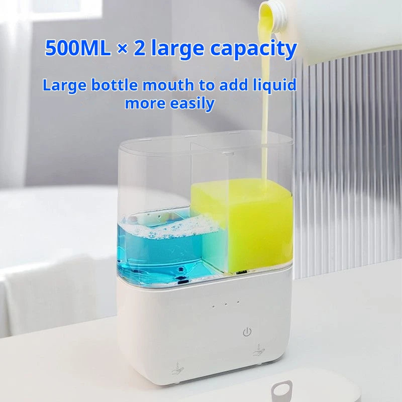 Dual-Head Wall-Mounted Automatic Soap Dispenser
