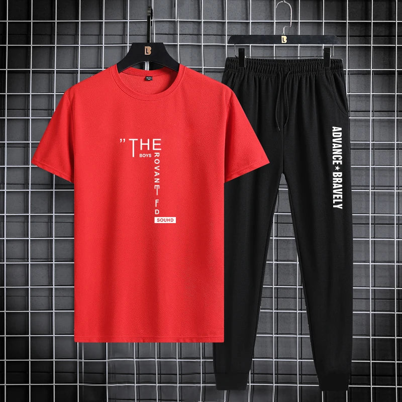 Men’s 2024 Trendy Printed Sports 2-Piece Set