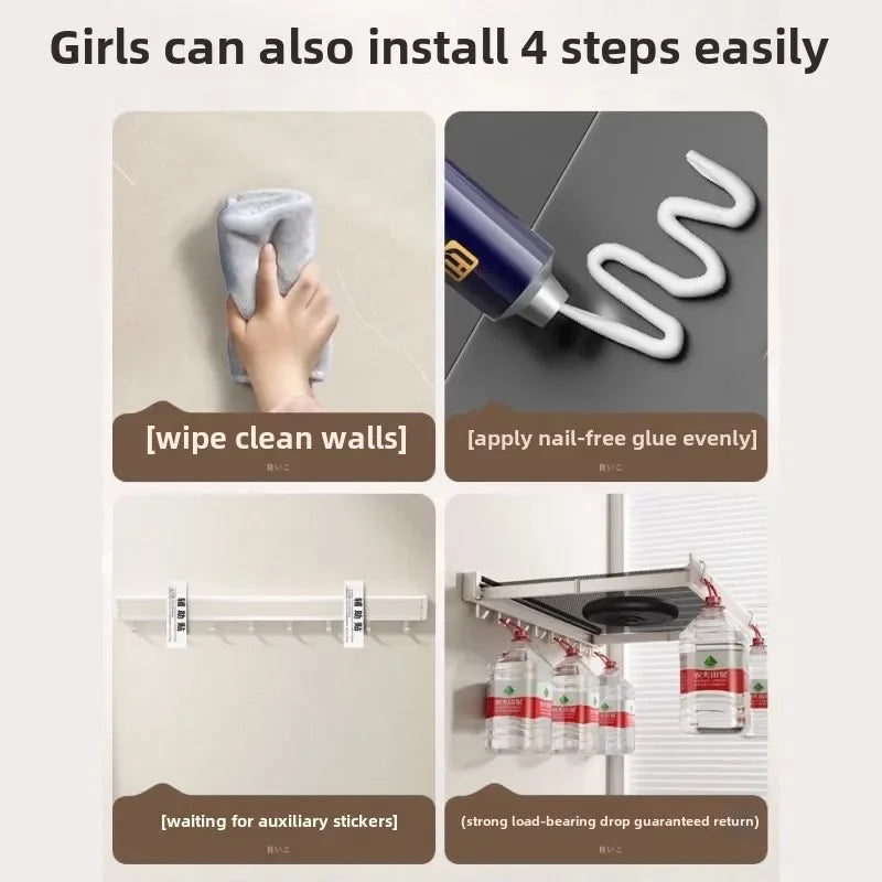 Invisible Folding Bathroom Towel Rack