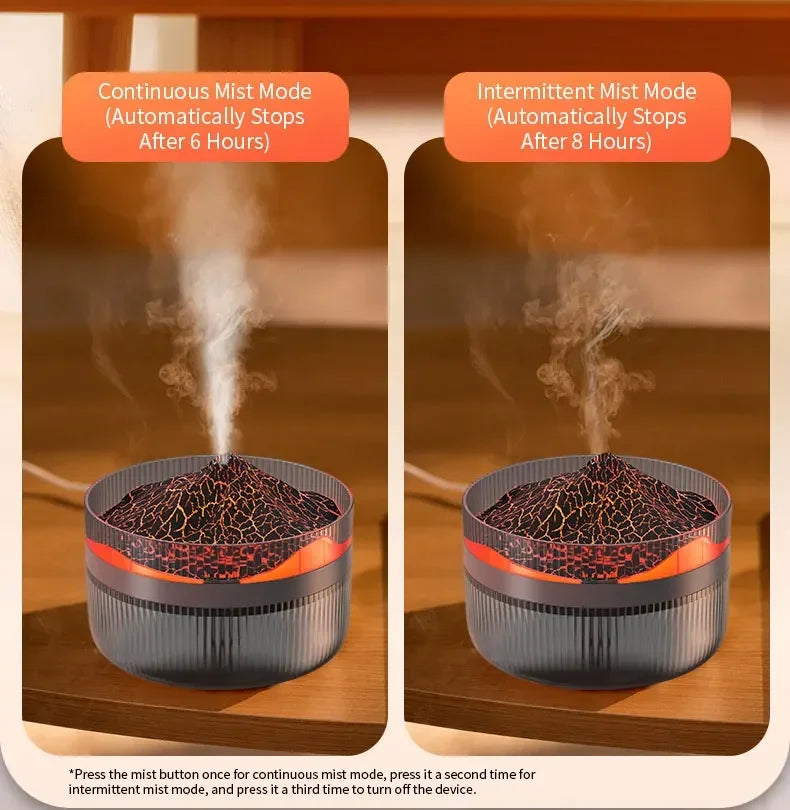2L Volcano Flame Aromatherapy Humidifier